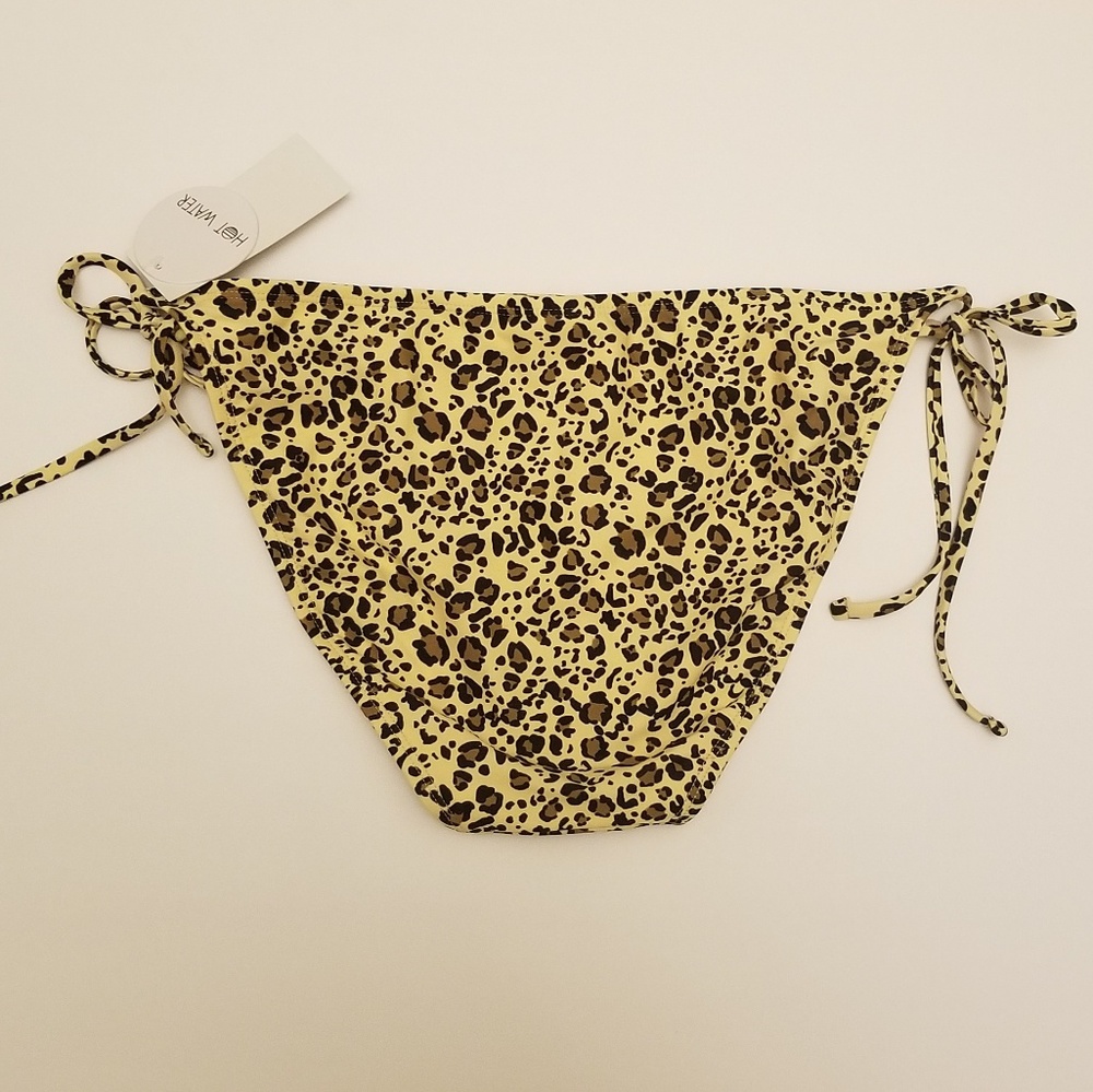 Hot Water Leopard Print String Bikini Bottom Large - Picture 2 of 6